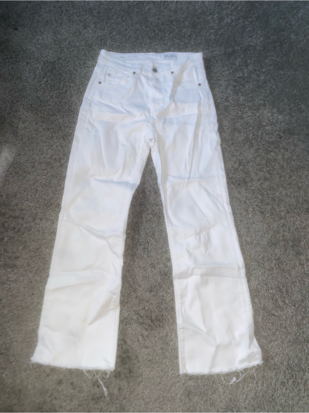los angeles kinsley white denim jeans